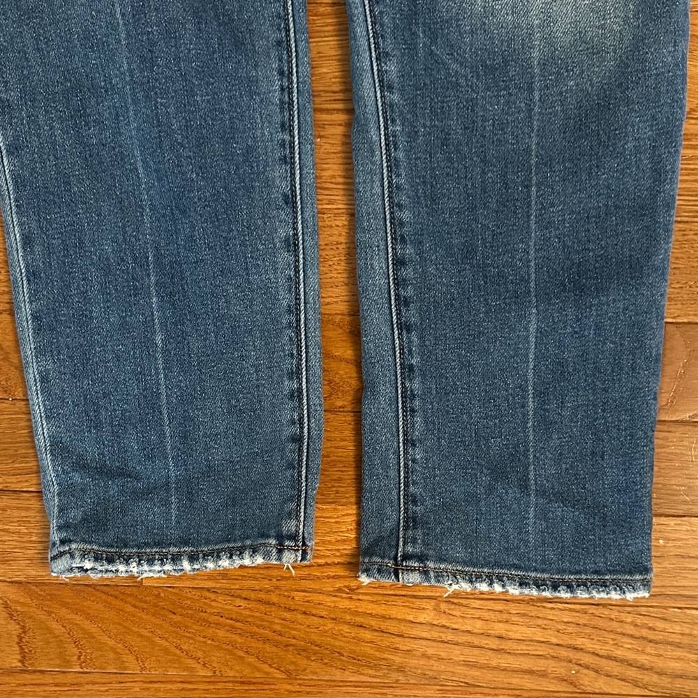 Hatch Women's Straight Leg Jeans in Medium Blue Wash - Picture 5 of 5